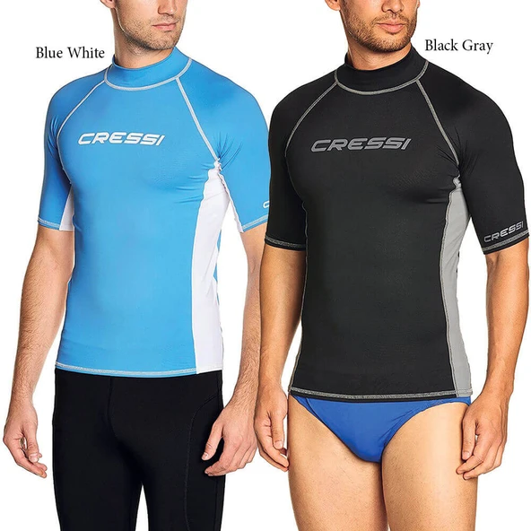 Cressi Man Kısa Kollu Siyah-Gri Rash Guard XSmall ürün görseli 1