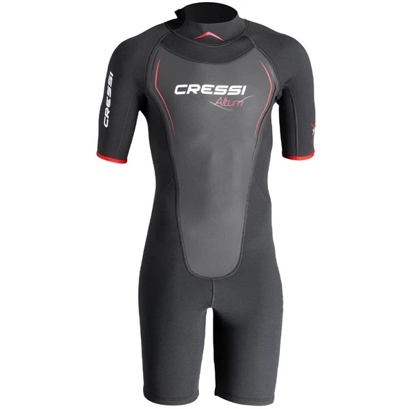 Cressi Altum Man 3 mm Siyah-Kırmızı Shorty Yüzme Elbisesi Medium ürün görseli 1