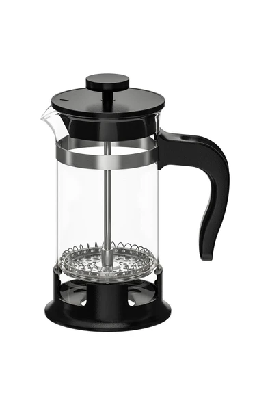 French Press 0,4 Litre Cam/paslanmaz Çelik Yükseklik: 17 Cm Çap: 8 Cm ürün görseli 1