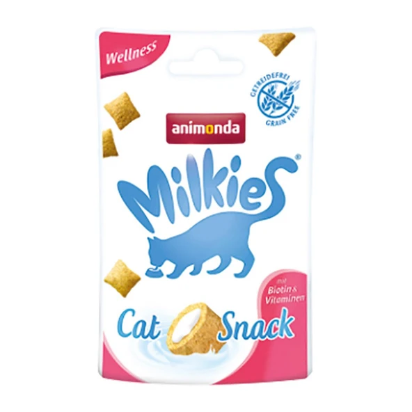 Animonda Milkies Wellness Biotin İçerikli Glütensiz Tüy Bakımı Kedi Ödülü 30 gr ürün görseli 1