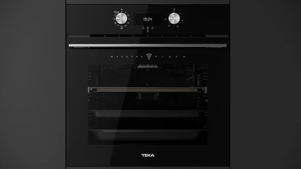 HLB 8510 P MAESTRO PİZZA 70 LT. SİYAH CAM PİROLİTİK ANKASTRE FIRIN ürün görseli 1