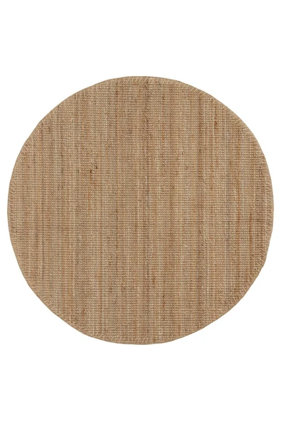 Jüt halı, Natürel, 130 cm Yuvarlak ürün görseli 1
