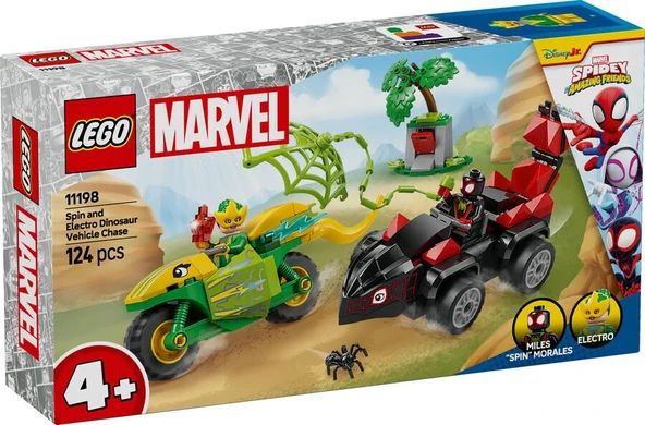 LEGO Super Heroes 11198 Spin and Electro Dinosaur Vehicle Chase ürün görseli 1