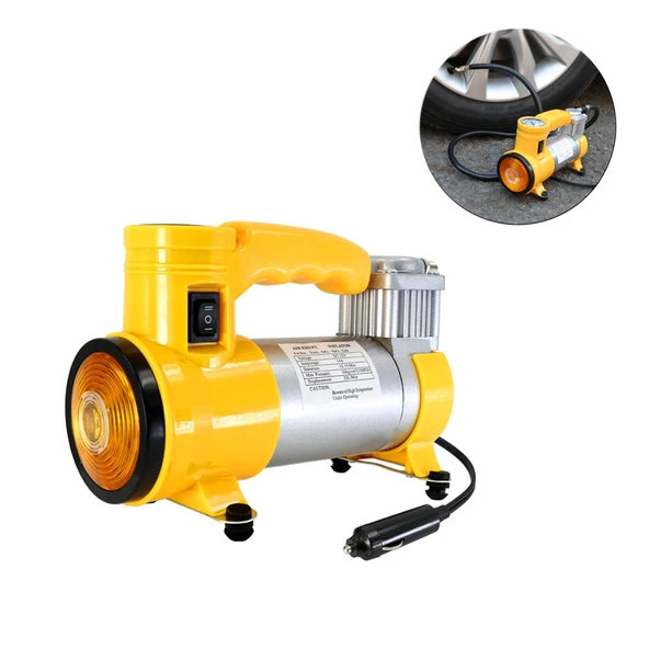 Sentinel Araç Oto Analog Basınç Göstergeli Metal Gövde Hava Kompresörü 150 PSI 12V Renkli ürün görseli 1