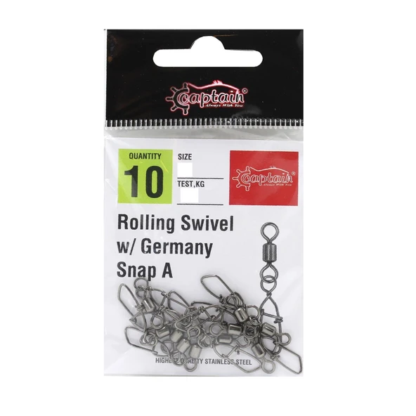 Captain 5036 Germany-A Klips 10'lu Paket Black Nikel No:4 ürün görseli 1