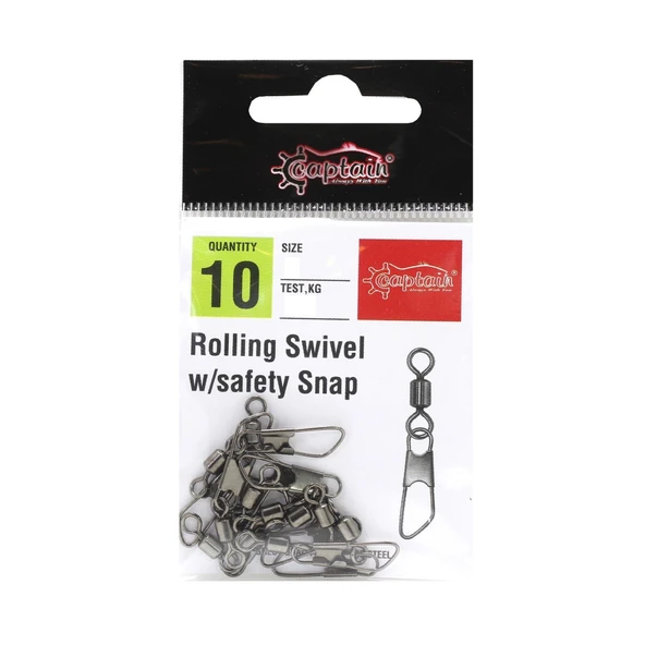 Captain 5028 Klips Safety 10'lu Paket Black Nikel No:1 ürün görseli 1