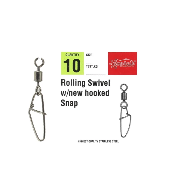 Captain 5033 New Hoked Klips 10'lu Paket Black Nikel ürün görseli 1