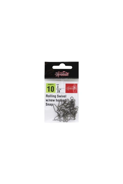 Captain 5033 New Hoked Klips 10'lu Paket Black Nikel No:3 ürün görseli 1