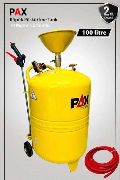 PAX 100 Litre Köpük Tankı Köpük Püskürtme 10 Metre Hortum Tabancalı ürün görseli 1