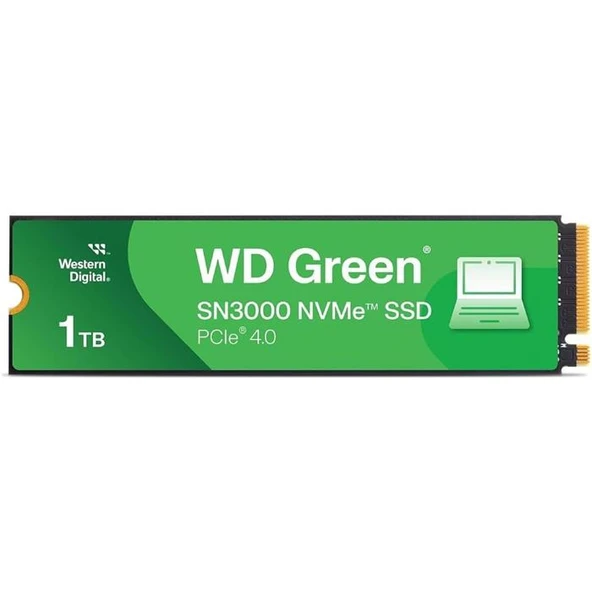 WD GREEN WDS100T4G0E 1TB M.2 NVMe SN3000 5000/4200MB/s GEN4 SSD ürün görseli 1