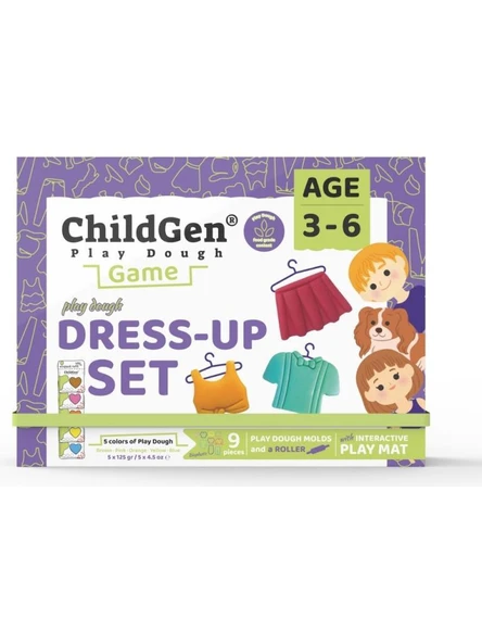 ChildGen Giysi Giydirme Sahneli Oyun Hamuru Kutusu ürün görseli 1