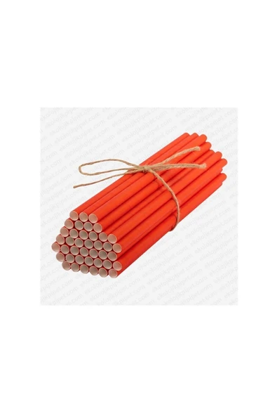Kırmızı Frozen Kağıt Pipet 8 Mmx24 Cm (25 ADET) ürün görseli 1