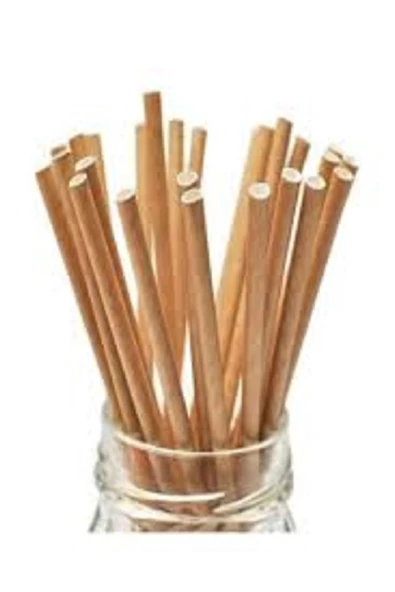 Kağıt Pipet 8 Mm X 19,7 Cm -25 Adet ürün görseli 1