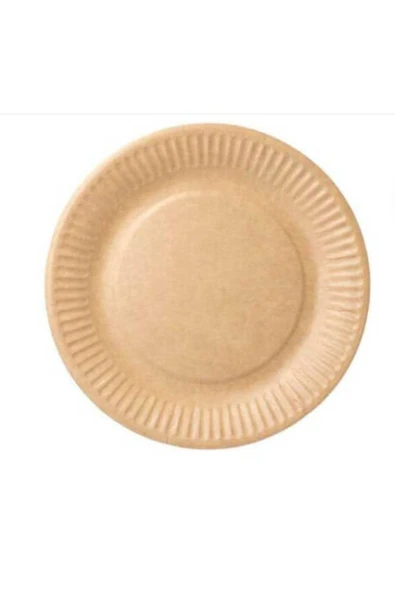 Kraft Kağıt Tabak 25'li (23 cm) ürün görseli 1