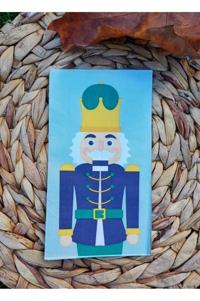 Ramazan Sofrası 40x40 Cm Sunum Peçete Kurşun Asker 20 Adet ürün görseli 1