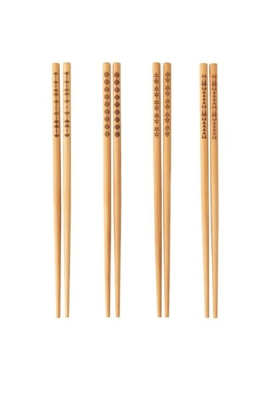 Bambu Yıkanabilir Chopstick 5 Çift(TOPLAMDA 10 ADET) ürün görseli 1