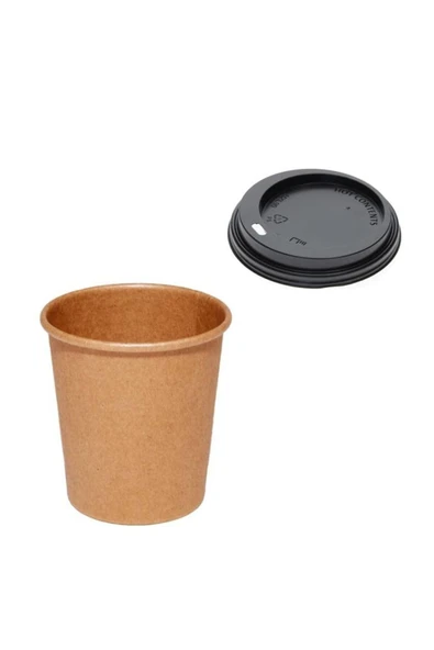 4 Oz Karton Kapaklı Bardak - 50 Adet - Resim 2