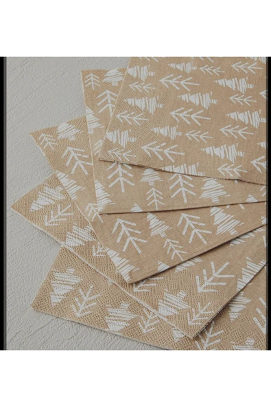 33x33cm Çam Ağaç Modeli Kağıt Peçete - Resim 2
