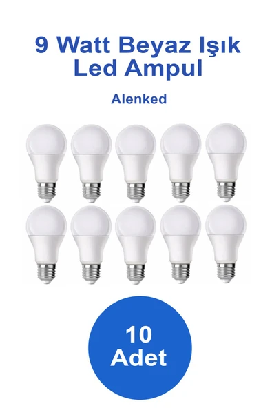 Lightech Led 10'lu 9w Ampul Beyaz Işık ürün görseli 1
