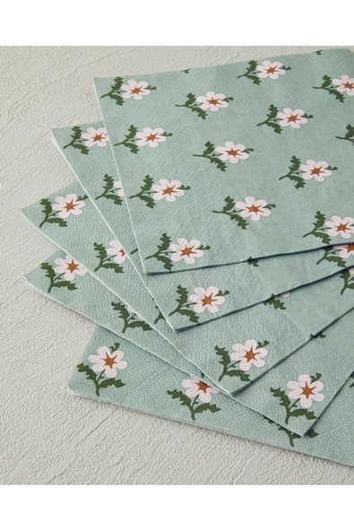 Retro Floral 33x33 Kağıt Peçete 20 Adet ürün görseli 1