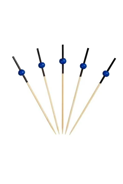 Mavi Top Bambu Kürdan 9cm 50 Adet (Yurt Dışından) ürün görseli 1
