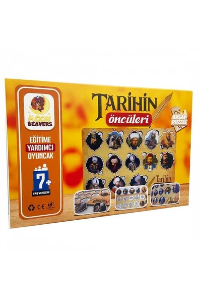 14 parça 30x20 cm Tarihin Öncüleri Ahşap Puzzle  0213 ürün görseli 1