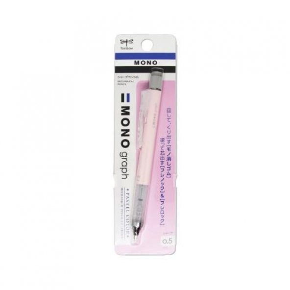 Tombow Versatil Kalem Mono Graph Pastel 0,5 MM Blisterli M.Pembe ürün görseli 1