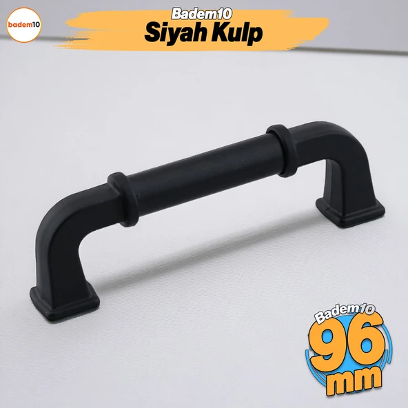 Alfa Metal Siyah Kulp 96 mm 9.6 cm Mobilya Çekmece Kulplar Mutfak Dolabı Dolap Kapak Kulp Kulb Kulpu ürün görseli 1