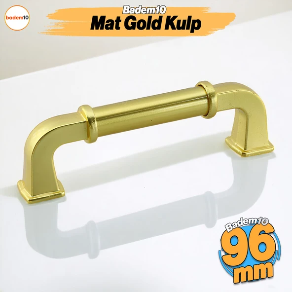 Alfa Metal Mat Gold Altın Kulp 96 mm Mobilya Çekmece Mutfak Dolabı Dolap Kapak Kulpları Kulb Kulpu ürün görseli 1