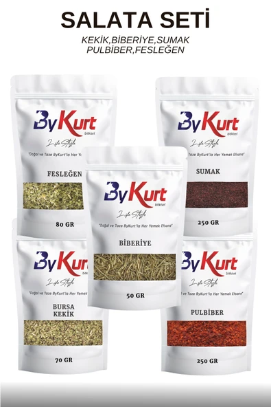 Bykurt Sağlıklı Salata Seti - Salata Baharat Seti ürün görseli 1