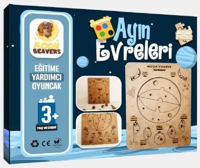 20x16 Eğitici Ayın Evreleri Eğitici Ahşap Oyuncak 0107 ürün görseli 1