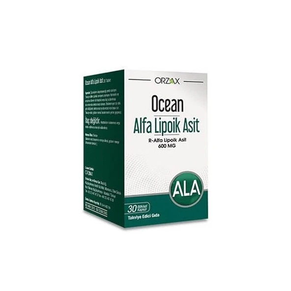 Ocean Alfa Lipoik Asit 600mg 30 Kapsül Takviye Edici Gıda ürün görseli 1