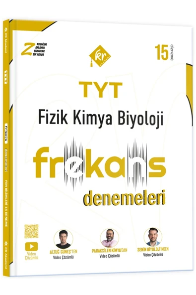 TYT Fizik Kimya Biyoloji FKB 15'li Frekans Denemeleri KR Akademi Yayınları ürün görseli 1