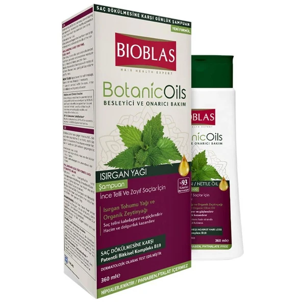 Bioblas Botanic Oils Isırgan Yağı İçeren Şampuan 360ml ürün görseli 1