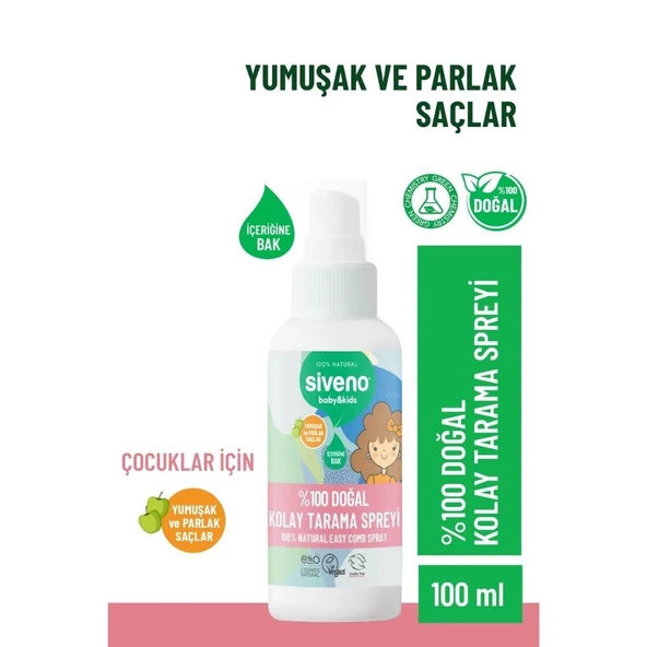 Siveno Çocuklar İçin %100 Doğal Kolay Tarama Spreyi 100ml ürün görseli 1