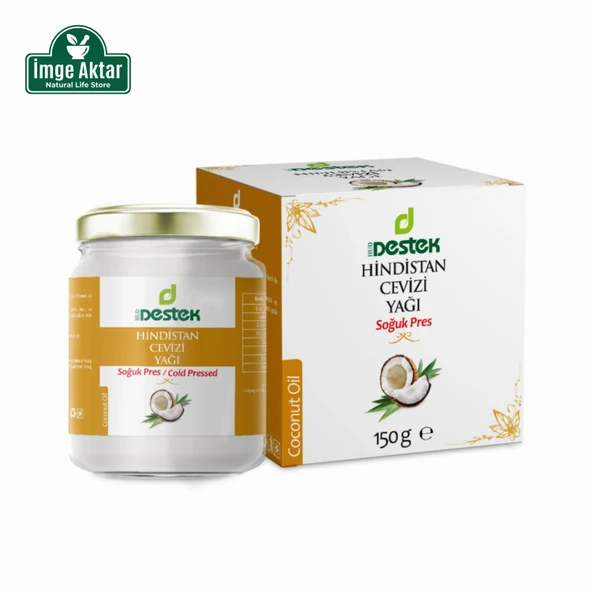 Destek Hindistan Cevizi Yağı 150 gr - %100 Doğal ve Yenilebilir ürün görseli 1