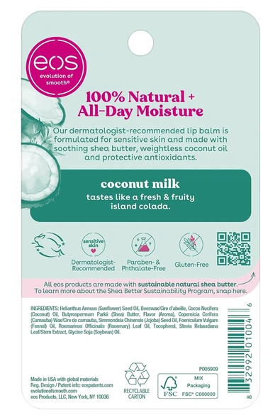 EOS Coconut Milk Lip Balm 7GR - Resim 2