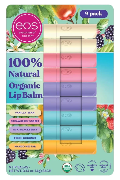 EOS Lip Balm Dudak Balsamı Çeşit Paketi 9 Adet ürün görseli 1