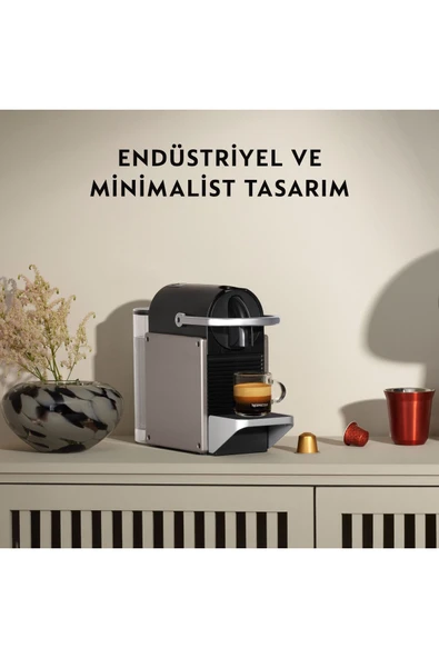 Nespresso D62 Pixie Kahve Makinesi, Gümüş - Resim 3