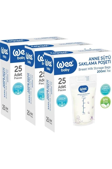 WEE BABY Anne Sütü Saklama Poşeti 3'lü ürün görseli 1