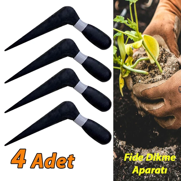 4 Adet Fide Fidan Dikme Aparatı Dökme Plastik Sivriç Toprak Delme Ekim Aleti 18 cm ürün görseli 1