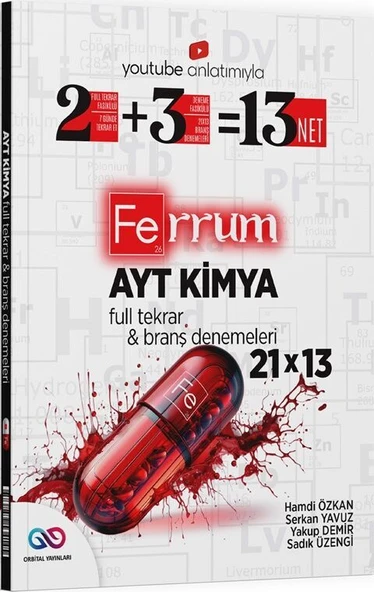 Orbital Yayınları AYT Kimya Ferrum 21 x 13 Branş Denemeleri ürün görseli 1