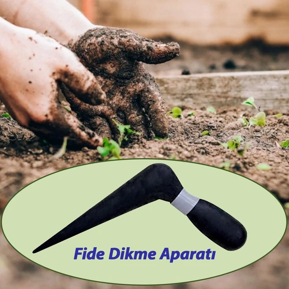 Fide Fidan Dikme Aparatı Dökme Plastik Sivriç Toprak Delme Ekim Aleti 18 cm ürün görseli 1