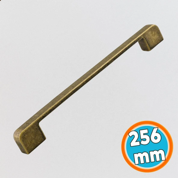 Metal Kulp 256 mm -25.6 cm Mobilya Çekmece Mutfak Dolabı Dolap Kulpları Kulbu Kulpu Antik Sarı ürün görseli 1