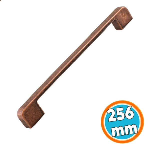 Metal Kulp 256 mm 25.6 cm Mobilya Çekmece Mutfak Dolabı Dolap Kulpları Kulbu Kulpu Antik Bakır ürün görseli 1