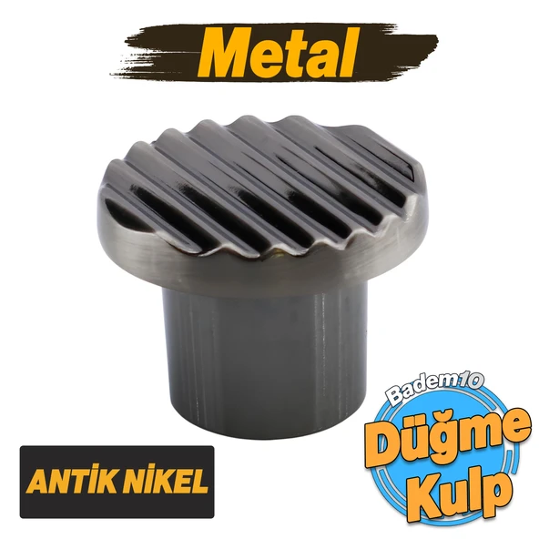 Melen Antik Nikel Kulp Düğme Tek Vidalı Çekmece Mutfak Mobilya Dolabı Dolap Kulpu Kulbu Metal Kulp ürün görseli 1