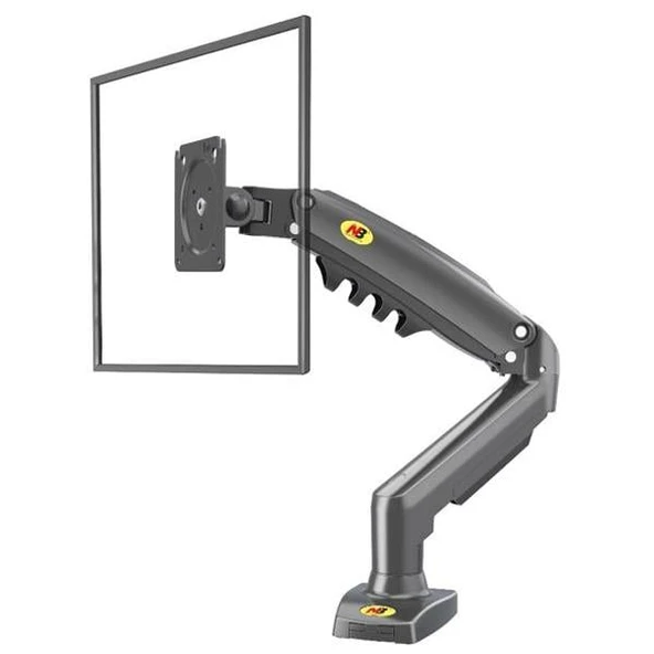 Ayt 17-30 İnç 43-76 Ekran Tek Kol Amortisörlü Stand Lcd Led Hareketli Pc Bilgisayar Monitör Tutucu Askı Aparatı F80 ürün görseli 1