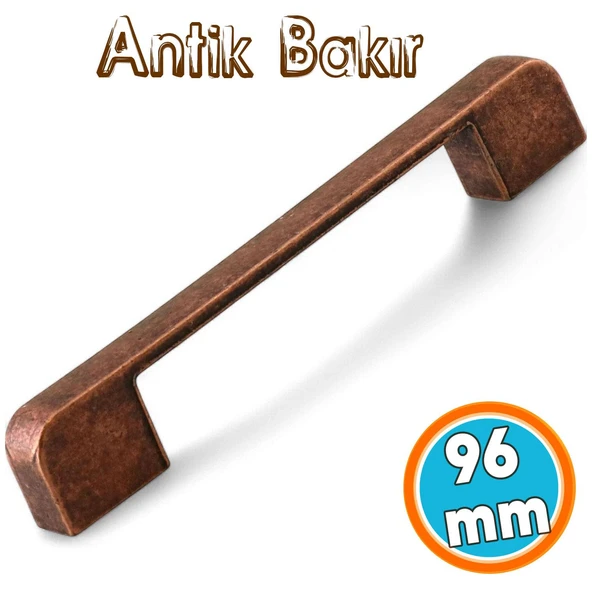 Metal Kulp 96 mm -9.6 cm Mobilya Çekmece Mutfak Dolabı Dolap Kulpları Kulbu Kulpu Antik Bakır ürün görseli 1