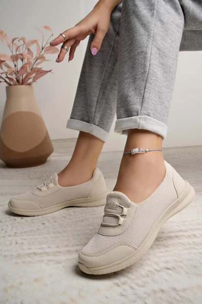 Albishoes Kadın Anne Bağcıksız Kolay Giyim Günlük Yürüyüş Babet Ayakkabı Anatomik Spor Ayakkabı ürün görseli 1
