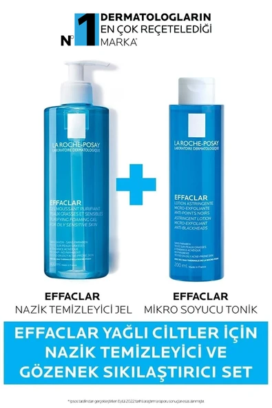 La Roche-Posay Effaclar Tonik 200 ml + Effaclar Gel 400 ml ürün görseli 1